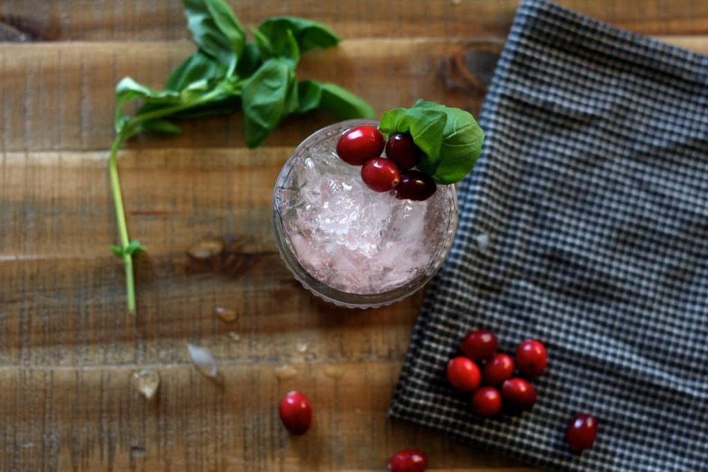 Basil Cranberry Julep