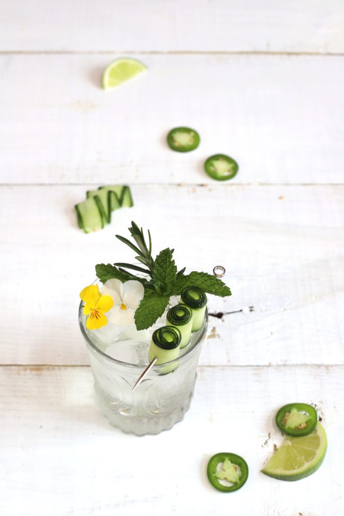 Garden Party Gin and Tonic with Ancho Reyes Verde
