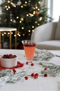 Poinsettia Christmas Holiday Cocktail