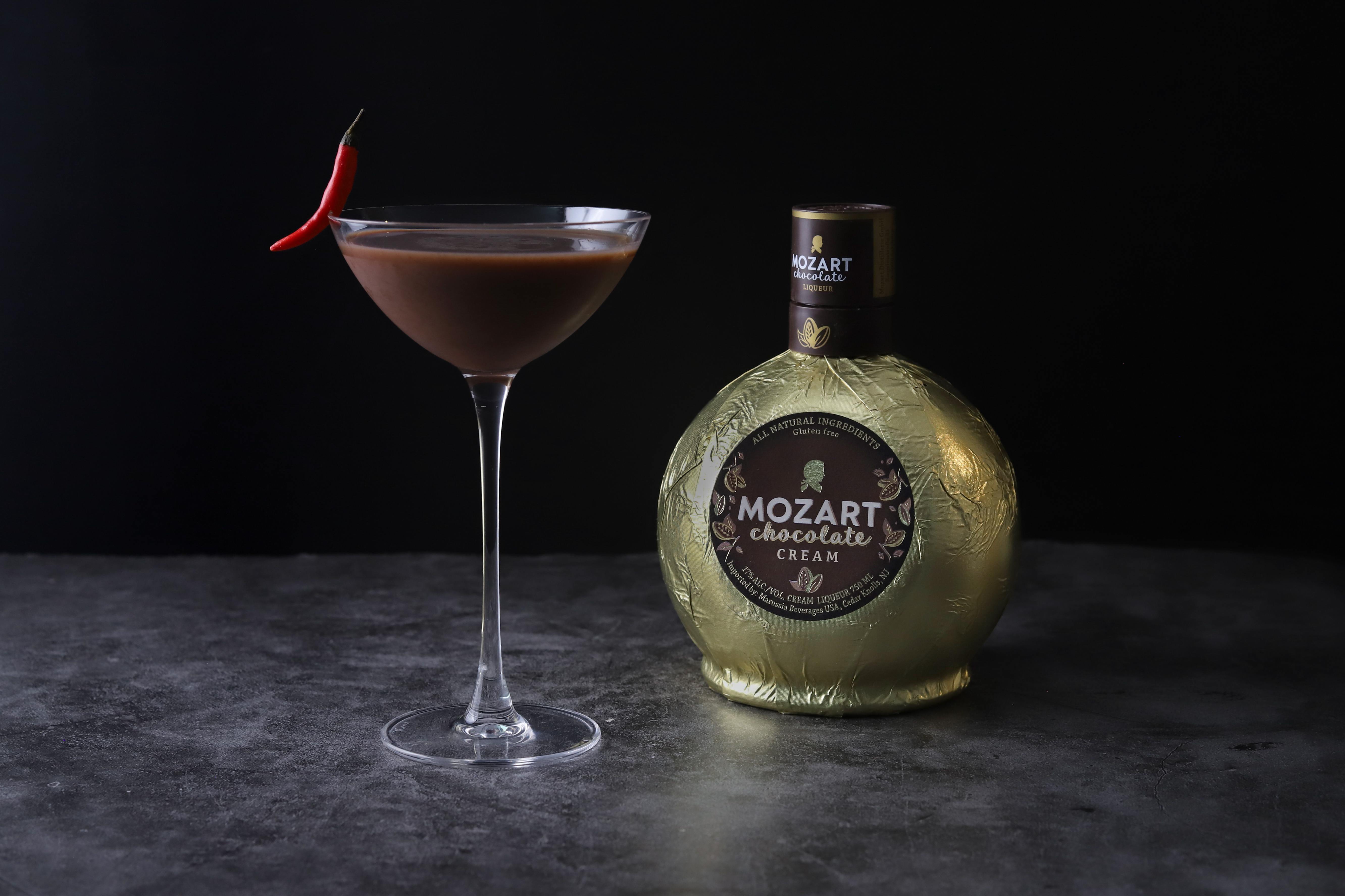 Mexican Chocolate Martini with Mozart Liqueur